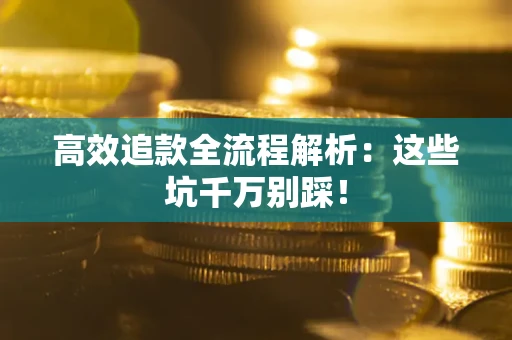 武汉高效追款全流程解析：这些坑千万别踩！