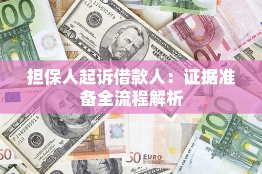 武汉担保人起诉借款人：证据准备全流程解析