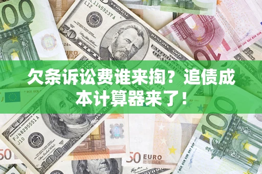 武汉欠条诉讼费谁来掏？追债成本计算器来了！