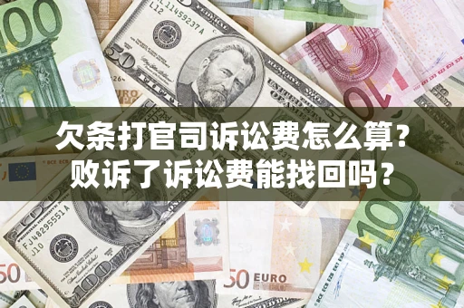 武汉欠条打官司诉讼费怎么算？败诉了诉讼费能找回吗？