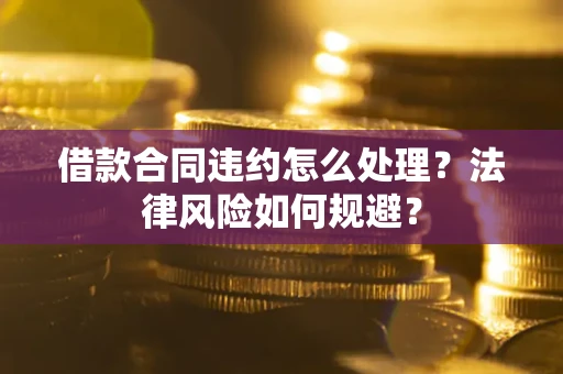 武汉借款合同违约怎么处理？法律风险如何规避？
